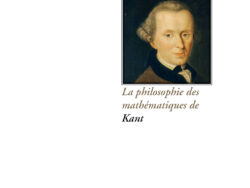 Couverture du livre « La philosophie des mathématiques de Kant » de Louis Couturat, publiée aux Éditions Manucius dans la collection « Le Philosophe ». L'image présente un fond blanc épuré avec, en haut à droite, un portrait classique d'Emmanuel Kant en couleurs, encadré d'un fin liseré noir. Le nom de l'auteur surplombe le portrait et le titre est inscrit juste en dessous en lettres cursives élégantes.