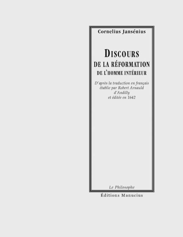 Discours de la réformation de l'homme intérieur