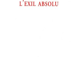 Couverture de livre d'aspect épuré sur fond blanc uni. En haut, centré, se trouve le nom de l'auteur en caractères serif : « Jean-Jacques Gonzales ». Le titre principal est écrit au centre en grands caractères serif majuscules sur deux lignes : « ALBERT CAMUS / L’EXIL ABSOLU », avec la première ligne en noir et la seconde en rouge. Vers le bas, une petite vignette carrée présente un logo gravé en noir et blanc. En dessous, souligné d'un liseré rouge, le nom de la collection est écrit en majuscules rouges : « LE MARTEAU SANS MAÎTRE ». Tout en bas, figure le nom de l'éditeur en italique : « Éditions Manucius ».
