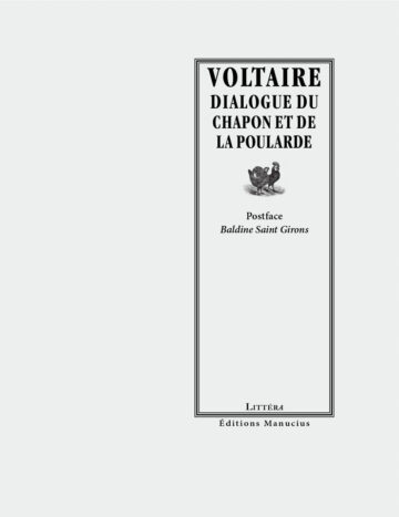 Dialogue du Chapon et de la Poularde