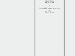 Couverture de livre d'aspect sobre et classique sur fond gris clair uni. Sur la partie droite, un grand cadre vertical à double bordure noire contient l'ensemble du texte. En haut du cadre, centré, se trouve le nom de l'auteur en caractères serif : « Rétif de la Bretonne ». Le titre principal et son complément sont écrits au centre en grands caractères serif majuscules noirs sur trois lignes : « JOURNAL / VOLUME II / (1790-1796) », séparés des mentions d'édition par un astérisque central : « * ». En dessous figurent les mentions et le nom en italique : « Texte établi, annoté et présenté / par / Pierre Testud ». En bas, à l'intérieur du cadre, le nom de la collection est écrit en petites majuscules : « LITTÉRA ». En bas à droite, à l'extérieur du cadre, figure le nom de l'éditeur : « Éditions Manucius ».