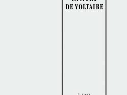 Couverture de livre d'aspect sobre et classique sur fond gris clair uni. Sur la partie droite, un grand cadre vertical à double bordure noire contient l'ensemble du texte. En haut du cadre, centré, se trouve le nom de l'auteur en petites majuscules serif noires : « ARSÈNE HOUSSAYE ». Le titre principal est écrit au centre en grands caractères serif majuscules noirs sur deux lignes : « LA MORT / DE VOLTAIRE ». En bas, à l'intérieur du cadre, le nom de la collection est écrit en petites majuscules : « LITTÉRA ». En bas à droite, à l'extérieur du cadre, figure le nom de l'éditeur : « Éditions Manucius ».