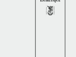 Couverture de livre d'aspect sobre et classique sur fond gris clair uni. Sur la partie droite, un grand cadre vertical à double bordure noire contient l'ensemble du texte et une marque imprimeur. En haut du cadre, centré, se trouve le nom de l'auteur en caractères serif : « Baldine Saint Girons ». Le titre principal est écrit en grands caractères serif majuscules noirs sur deux lignes : « LE POUVOIR / ESTHÉTIQUE ». Au centre de l'espace intérieur figure un motif emblématique ou marque d'imprimeur représentant un griffon sur un socle entouré d'une devise latine verticale. En bas, à l'intérieur du cadre, le nom de la collection est écrit en italique : « Le Philosophe ». En bas à droite, à l'extérieur du cadre, figure le nom de l'éditeur : « Éditions Manucius ».