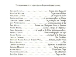 Le souci de l'art chez Emmanuel Levinas