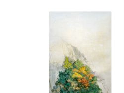 Couverture de livre sur fond blanc uni. En haut à droite, le titre principal est écrit en grands caractères sans serif majuscules noirs : « NASSER ASSAR ». En dessous, alignée à droite, figure la liste des auteurs en caractères sans serif majuscules noirs sur trois lignes : « YVES BONNEFOY – PHILIPPE JACCOTTET / ROGER MUNIER – JEAN-PAUL AVICE / JÉRÔME THÉLOT – ALAIN MADELEINE-PERDRILLAT ». Au centre à droite, un cadre vertical contient la reproduction d'une peinture représentant un paysage de montagne brumeux avec un bouquet d'arbres aux feuillages vert, jaune et orange au premier plan. Tout en bas à droite, figure le nom de l'éditeur en caractères sans serif gras : « Éditions Manucius ».